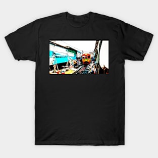 Mae Klong Railway Market in Bangkok Thailand T-Shirt